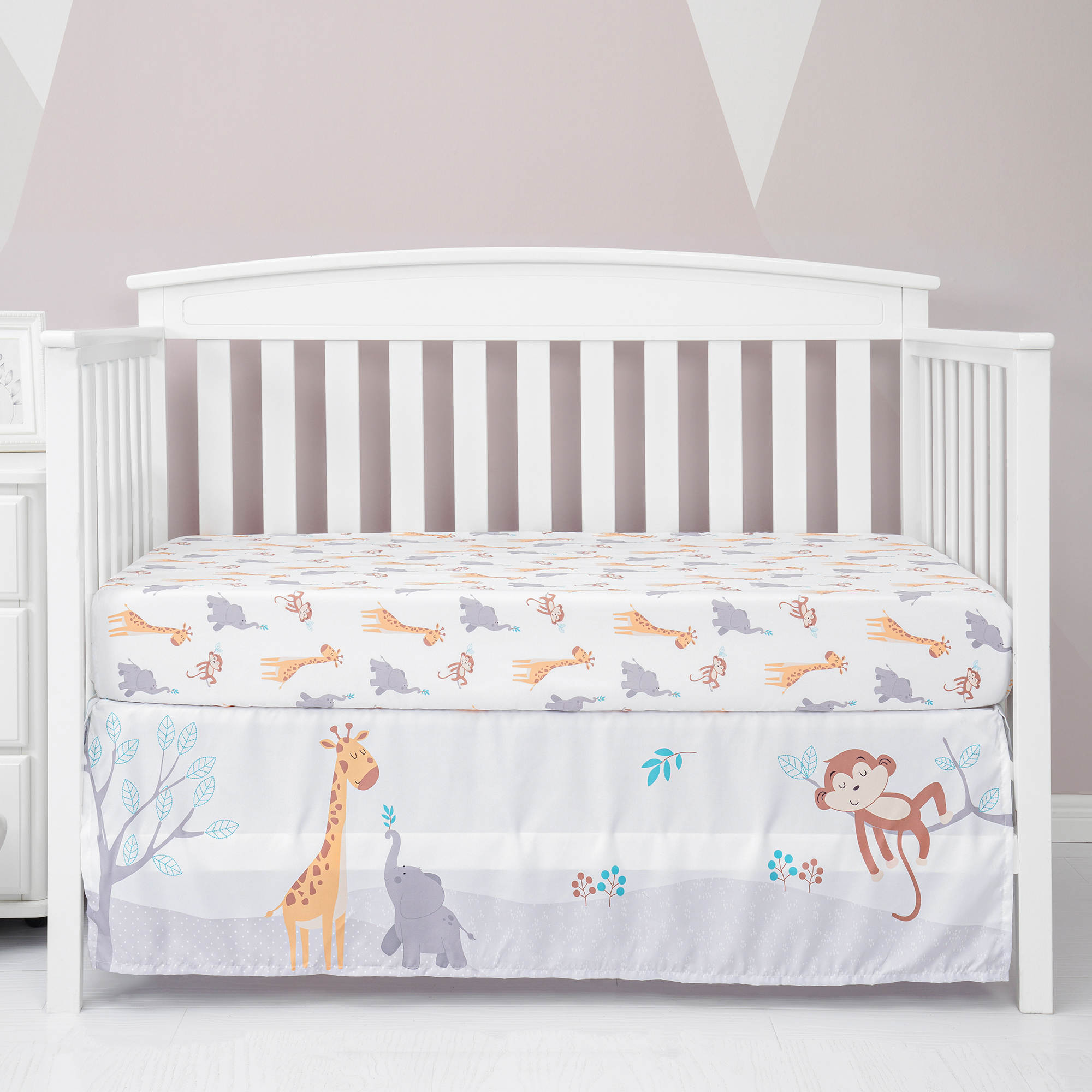 Jungle Friends 3-Piece Crib Bedding Set